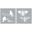 Šablona bees and birds