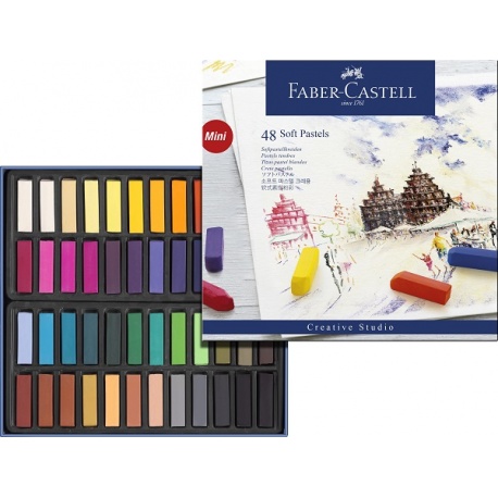 Suché křídy – půlky 48 ks Faber-Castell