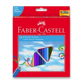 Pastelky vč. ořezávátka 24 ks - Faber-Castell
