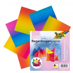 Origami papír FOLIA - 100 g/m2 - 20*20  cm 100 listů DUHOVÉ