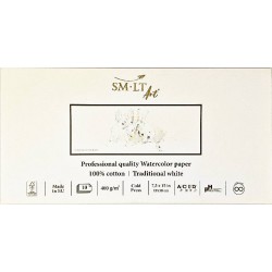 Blok akvarel 19*38 cm ze 100 % bavlny, 400 gr, 10 listů