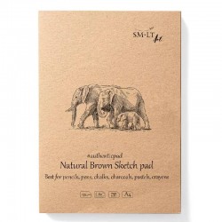 Blok sketch A5 - lepený - hnědé listy