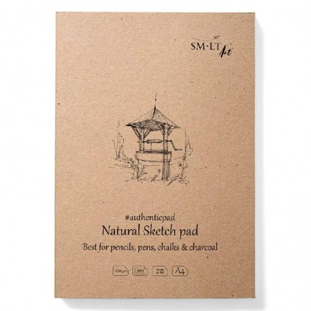 Blok sketch natural A5 - lepený - přírodní listy