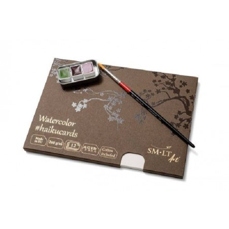 Karty na Haiku, 12 karet A5 s papírem na akvarel