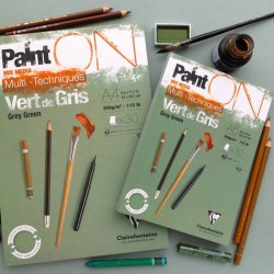 Pait On grey green A5 - 250 gr 30 listů