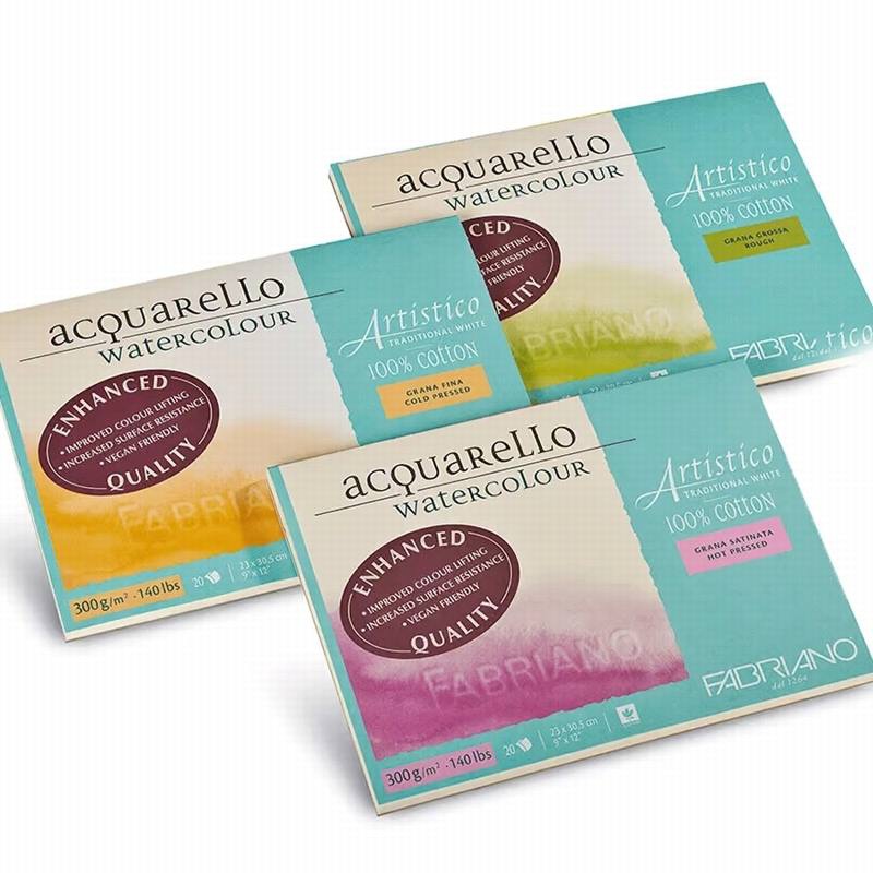 Blok akvarel Fabriano Artistico hot pressed 23 x 30,5cm 300g