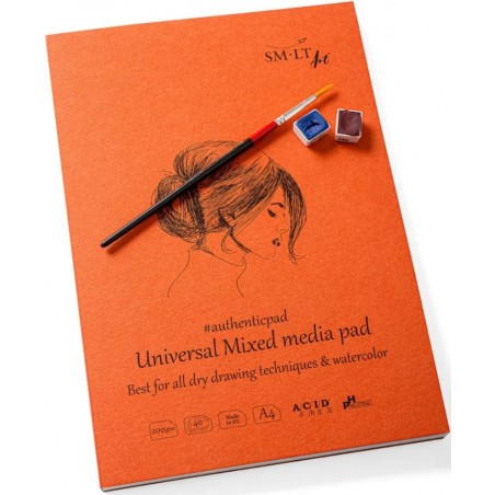 Blok mix media 200 g A4 – lepená vazba na kratší straně