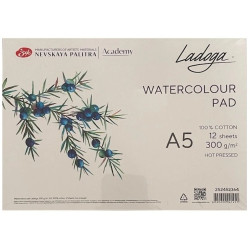 Blok akvarelový lepený A5, 100 % bavlna 300 gr 12 listů