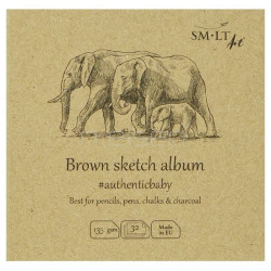 Blok Brown Sketch Album 9 x 9 cm, 135 g, 32 listů