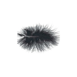 Peří marabu černé 10 ks delší jak 10 cm