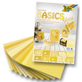 Sada papírů Basic žlutá -30 ks