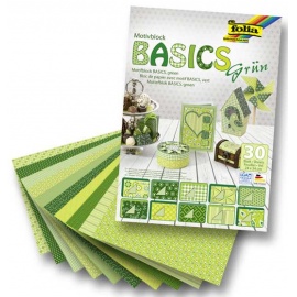 Sada papírů Basic zelených  -30 ks